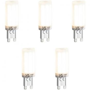 Lampadine G9 4,5W Opale – Set 5 unità con 3 intensità (4000K, 500lm)