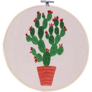 3D DIY Needlework Set Plant Flower Patterns with Embroidery Hoop