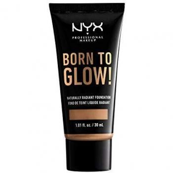 Radiant Foundation Born to Glow (NYX) – vegane Formel, schillerndes Finish, mittlere Deckkraft, Farbton Neutral Tan