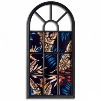 Fotolijsten voor Muur – Set van 6 – Glazen & Kunststof – Zwart – 34,5x2,5x69,5 cm