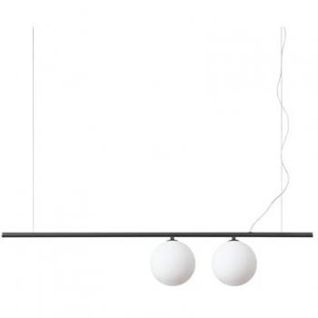 Plafón Colgante Perline Barra Negra con 2 Luces G9 3W 3000K Ideal Lux
