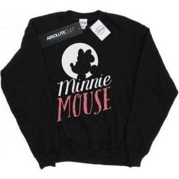 Moletom Negro Minnie Mouse con Silueta Lunar