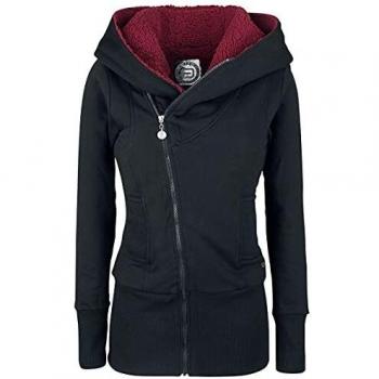 RED by EMP Women's Black Zip-Up Hoodie Closer in Sizes S to 5XL