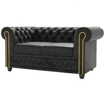 S‑Style Möbel „Chester“ 2‑Sitzer Schlafsofa – elegante Holzfußverleih