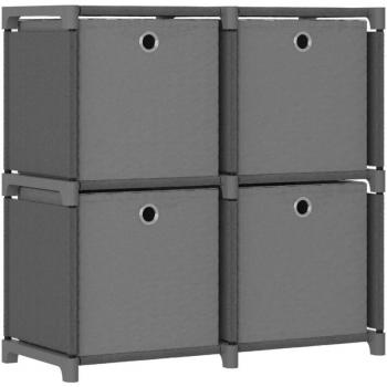Estantería Funcional de 4 Cubos con Cajas de Tela