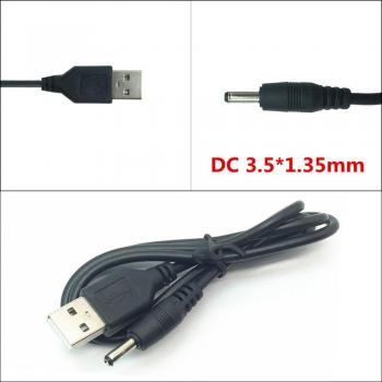 0.8M USB Power Cable to 3.5mm x 1.35mm DC Barrel Jack