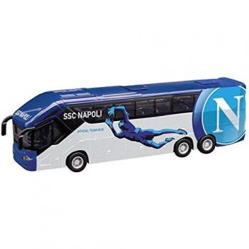 Mondo Motors Napoli Pullman Modellbus mit abnehmbarer Kupplung – Farbe: Weiß & Hellblau (51215)