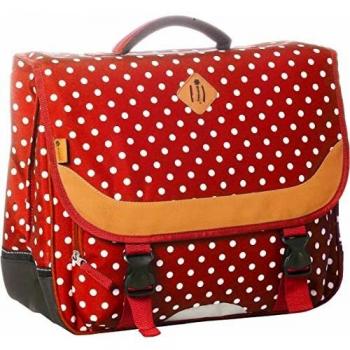 Trousse scolaire rouge à pois 38 cm