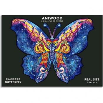 ANIWOOD Konturenpuzzle Schmetterling aus Holz