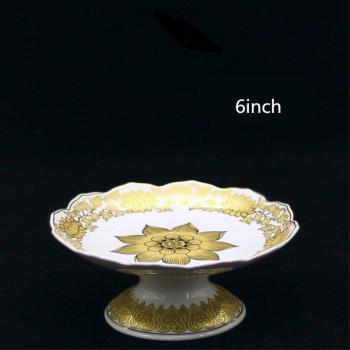 Delicate Gold Lotus Fruit Bowl