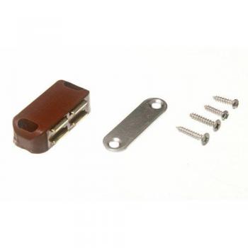 Magnetic Catch with Plate and Screws Brown 5KG Pull