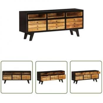 Libreria TV in legno massello Mango – dimensioni 120x30x50 cm