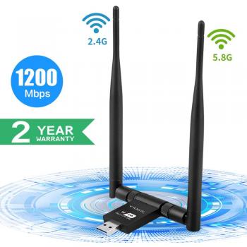 Antena WiFi 5dbi Wireless Network USB 3.0 Dual Band 2.4GHz/5.8GHz 867Mbps WiFiâ