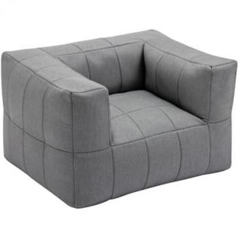 Fauteuil de jardin anthracite Livai – Mylia, accoudoirs texturés