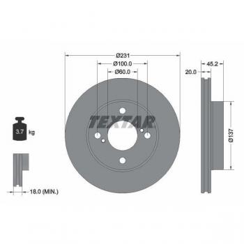 Textar 92309403 Brake Disc