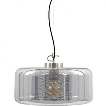 Pendelleuchte „Briloner“ 4018‑014 – Hängelampe mit glänzendem Nickel‑Glasschirm