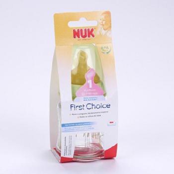 Biberón Nuk tetina látex boca ancha Cristal talla 1 125ml