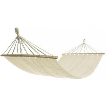 Hamaca de Jardín Lona Algodón Beige “Pausa Verde” 200×100 cm