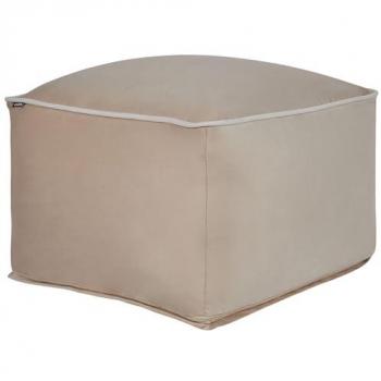 Solid Pattern Sand Beige Pouffe