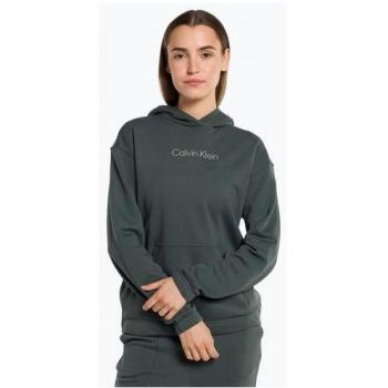 Sudadera Fleece con capucha Calvin Klein mujer gris verdoso