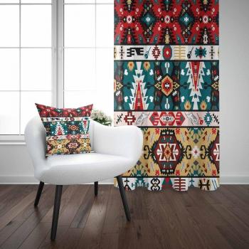 Marrón Verde Rojo Else Kilim Persa 3D Impresión