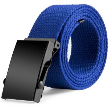 Durable Cotton Canvas Waist Belt with Military Buckle