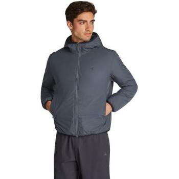 Calvin Klein Jeans Herrenjacke HI-NECK JACKET, Kapuze, Größe M, ebony