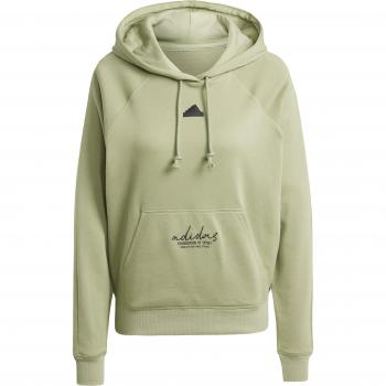Adidas Damen Kapuzensweat Hoodie Signature Graphic Braun M