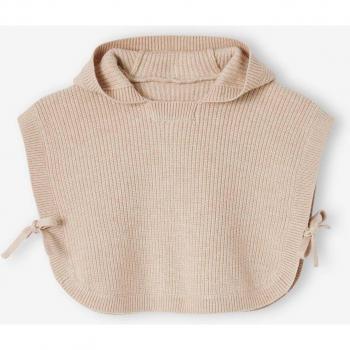 Pull bébé avec capuche à oreilles en beige chiné