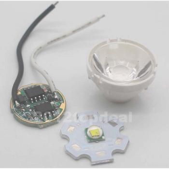 Kit Cree XM‑L LED T6 Luz Blanca + Soporte Lente