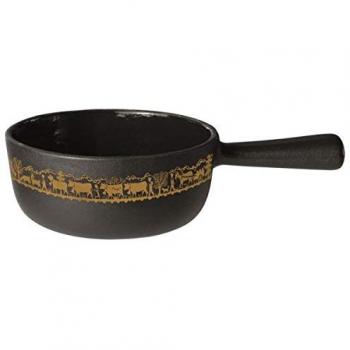 Poêlon Noir 22 cm – Fonte Émaillée, Modèle 7222.14AA (Stockli)