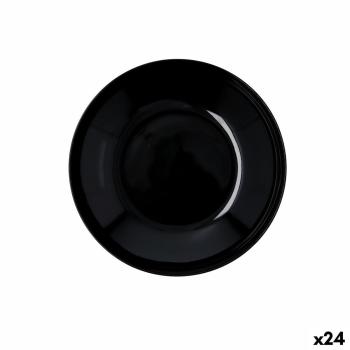 Juego de Platos Hondo Quid Select Negro 23 cm (24 piezas)