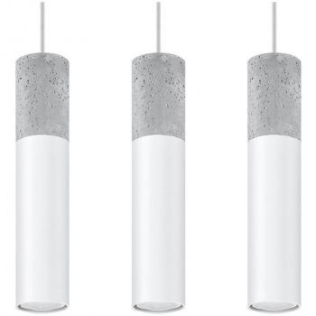 Lámpara de techo Borgio 3 blanco 90x45x6 cm