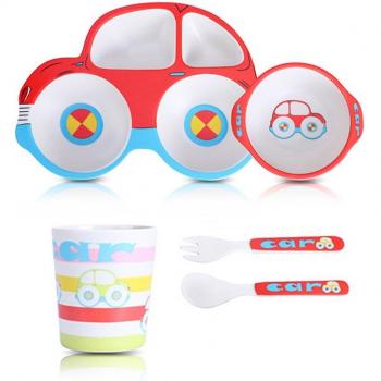 Toddler Dinnerware Bamboo Fiber Set