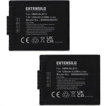 Kit batterie 2x 7,4 V Li‑ion pour appareil photo reflex Panasonic