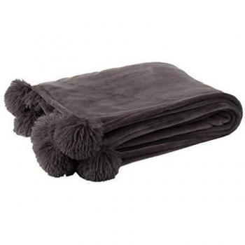 Plaid en Polyester Taupe 130x170