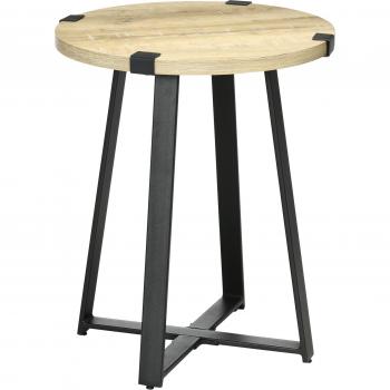 Mesa de Sofá con Aspecto de Madera, Ø46 x 56 cm