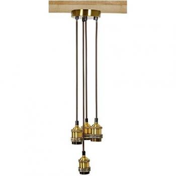Lyyt Quadruple Vintage Light Fitting E27 Antique Gold