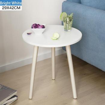 Mrosaa Round Wooden End Table for Office and Home
