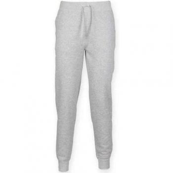 Pantaloni da jogging eleganti slim da uomo con risvolto in erica