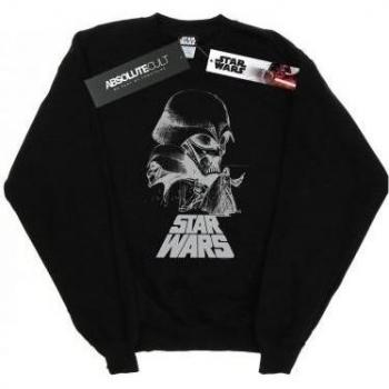 Sudadera infantil Darth Vader con dibujo a lápiz, talla 12-13, color negro