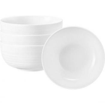 Seltmann Terra Müslischalen Set – 4x 15 cm Schale in Weiß, Porzellan