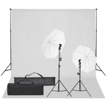Kit Profissional de Fotografia vidaXL com Iluminação e Fundo