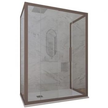 Douche 3 côtés coulissante Chocolat Deco Trio 75x160