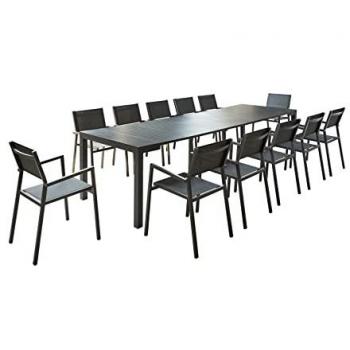 Ensemble de jardin OLHAO avec 12 chaises