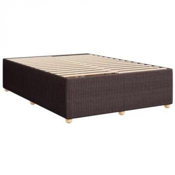 Bettgestell Dunkelbraun 160x200 cm aus Stoff