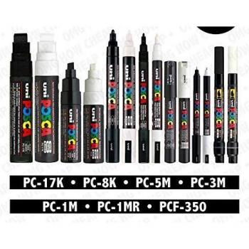 Collection de 14 Marqueurs Posca Noir et Blanc