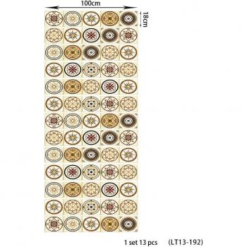 13pcs Yellow Brick Pattern Self-Adhesive Stair Stickers