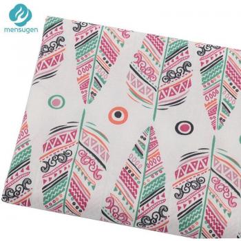 Tela de algodón estampada con plumas para ropa infantil