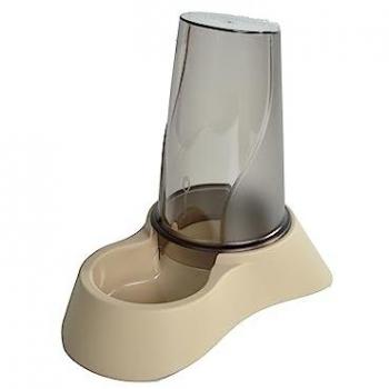 Récipient à croquettes et eau – 1,5 L – Beige – Dimensions 25,5×26×18 cm